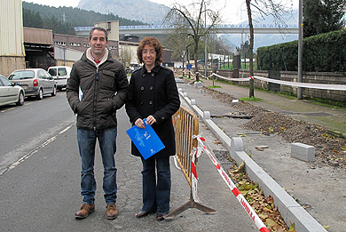 El carril-bici que unirá el Casco Histórico y Tabira concluirá a finales de febrero