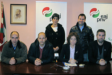 Los cargos públicos del PNV  de la comarca renuncian a la paga extra de Navidad