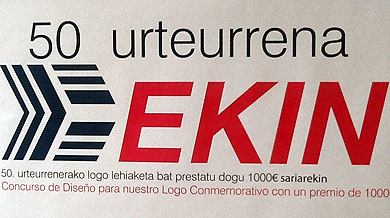 La empresa Ekin convoca un concurso para el diseño del logotipo de su 50 aniversario