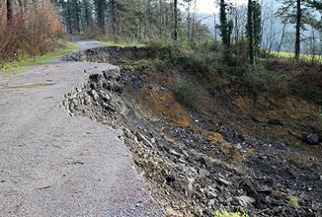 Alertan de un nuevo desprendimiento en la pista de acceso al vertedero de Goiuria