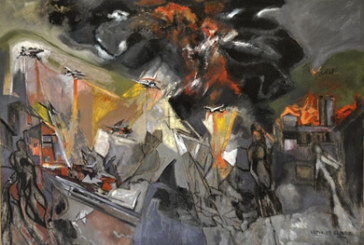 Una exposición de óleos plasma el horror de los bombardeos de Durango y Gernika