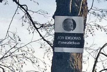 El Ayuntamiento retirará una placa colocada anónimamente en recuerdo de Jon Idigoras