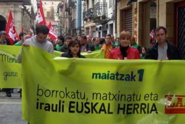 La situación en Iketz y San Eloy marca la manifestación del Primero de Mayo en Durango