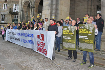 Una decena de colectivos de Durangaldea y cinco sindicatos se suman a la huelga del 30-M