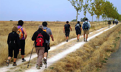 Salida para realizar una de las etapas del Camino de Santiago