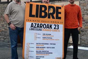 Epaiketa politikoak gelditzeko ‘Libre Eguna’ antolatu dute Durangon eta Iurretan