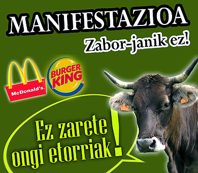 EHNE se manifestará contra la apertura de establecimientos de ‘comida basura’ en Abadiño