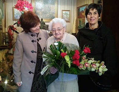 La durangarra María Ángeles Rodríguez cumple cien años