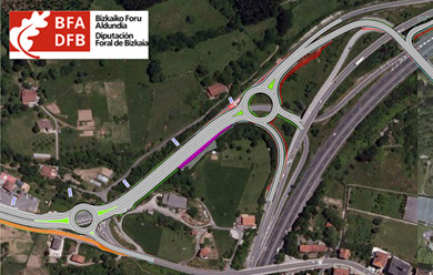 Un ramal de acceso a la N-634 librará al casco de Amorebieta del paso de 1.500 coches al día
