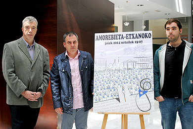 El zornotzarra Aitor Ipiñazar da un guiño al Amorebieta en el cartel de los ‘Karmenes’