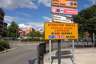 Cerradas las salidas desde el antiguo peaje de Amorebieta hacia Gernika y Bilbao