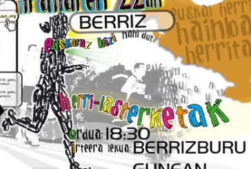 Euskaraz bizi nahi dut ekimenaren aldeko lasterketa egingo dute Berrizen