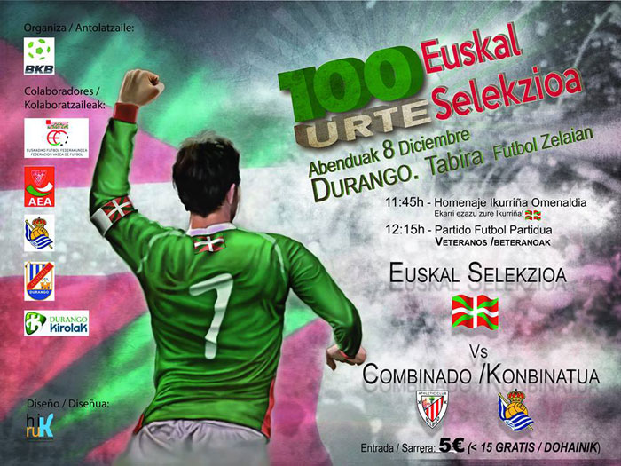 Veteranos de la Euskal Selekzioa juegan en Tabira