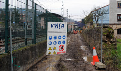 Comienza la construcción de la pasarela de Zubizabala
