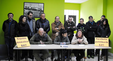 Zornotzako gehiengo sindikalak epaiketa politikoei ezetza adierazi die