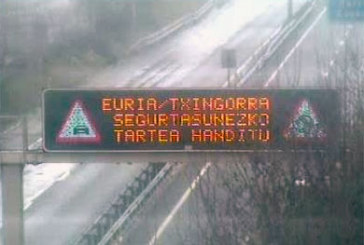 Dos heridos en Zaldibar tras una salida de calzada en la A-8