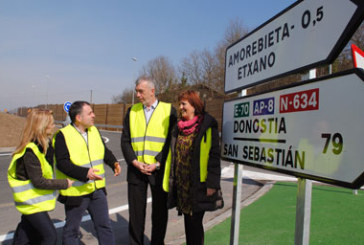 Un ramal en la BI-635 evitará el paso de 1.500 vehículos diarios por Amorebieta desde mañana
