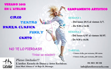 Durango contará este verano con un novedoso campamento artístico en L’Atelier