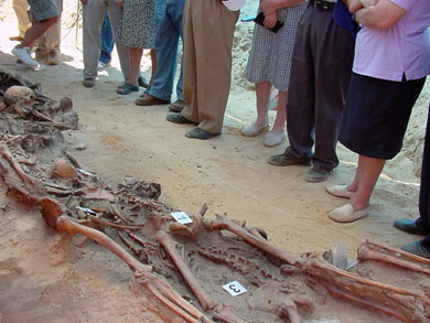 Hallan restos de un gudari muerto en la Guerra Civil que podría ser de Amorebieta