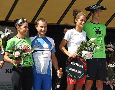 Bizkarra alcanza el segundo puesto en el triatlón de Sestao