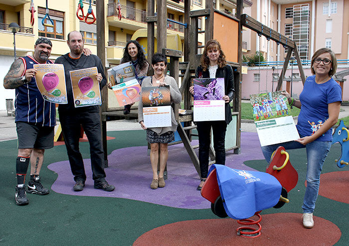 El calendario solidario de Zaldibar desvela sus imágenes
