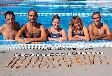 El Tabira logra un aluvión de medallas en el Europeo Master de Salvamento y Socorrismo