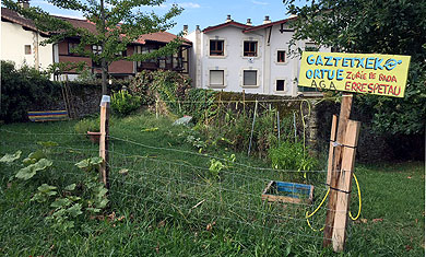 Abadiñoko alkateak bi asteko epea eman du  Gaztetxeko ortua kentzeko