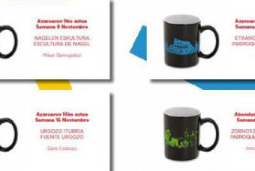 Dendariak premia las compras en Amorebieta con tazas ilustradas por artistas locales