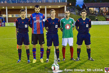 Dos goles de Rubén antes del minuto 7 sentencian al Leioa en el derbi con el Amorebieta