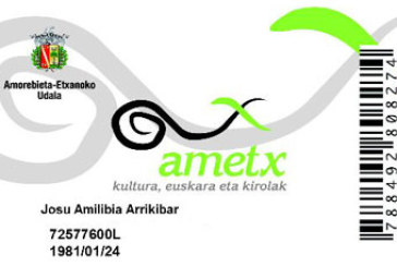 Ametx unifica todos sus servicios en una tarjeta única