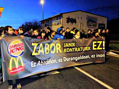 Protesta McDonalds Abadiño