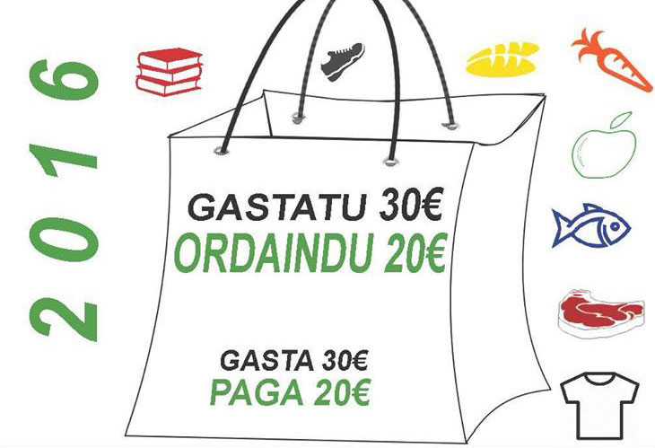 Abadiño lanza una campaña de bonos descuento para incentivar las compras en comercios locales