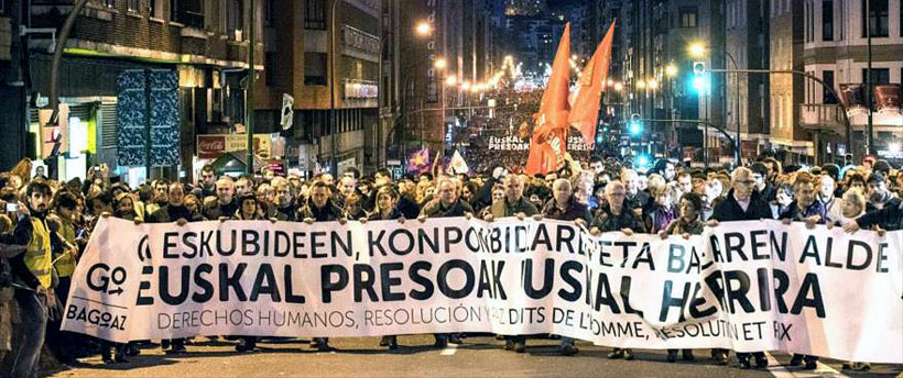 Manifestación contra la dispersión