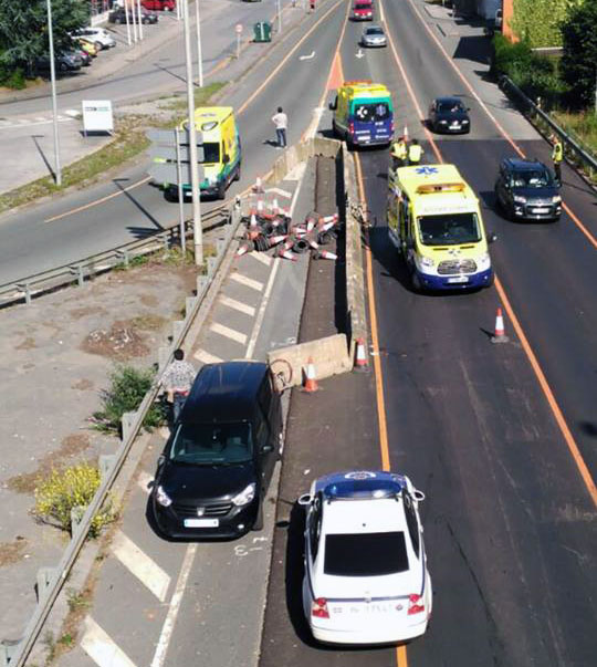 El conductor del coche que ha atropellado a dos ciclistas en Iurreta ha dado positivo por drogas
