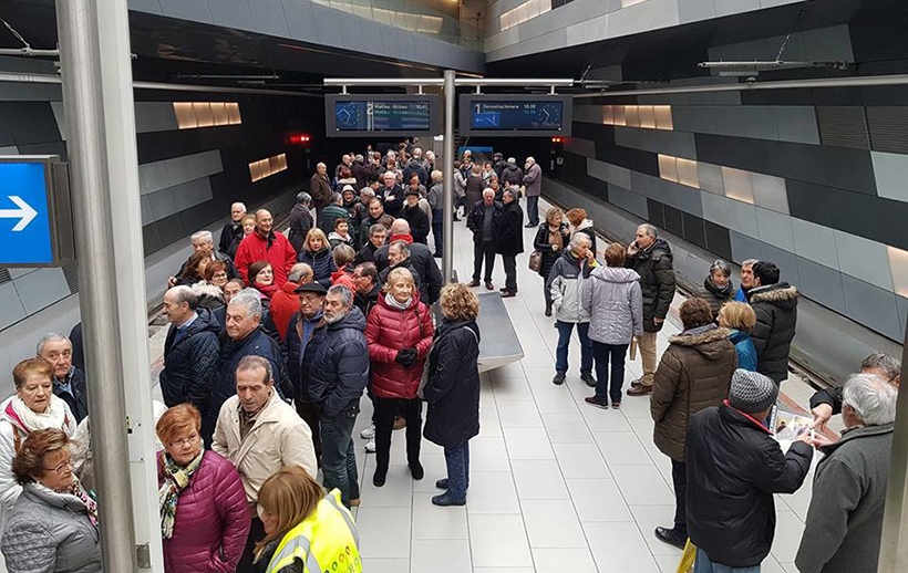 Cientos de pensionistas de Durangaldea se hacen oír en la manifestación de Bilbao