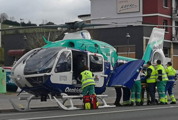 Un trabajador de una empresa de Berriz es evacuado en helicóptero