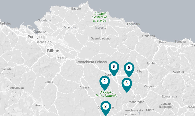 Una aplicación identifica 18 ‘rutas del colesterol’ en Durangaldea