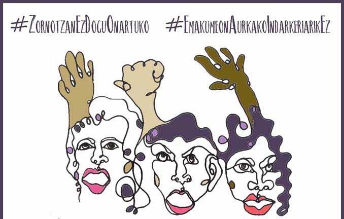 Zornotzako talde feminista inicia una campaña contra los insultos y amenazas por móvil e Internet