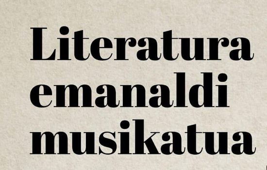 Literatura eta musika uztartuko dira bihar Andraguneko ekitaldian