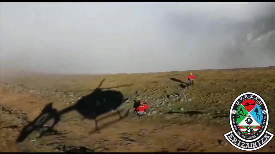 Rescatan a un montañero herido en Urkiolagirre esta mañana