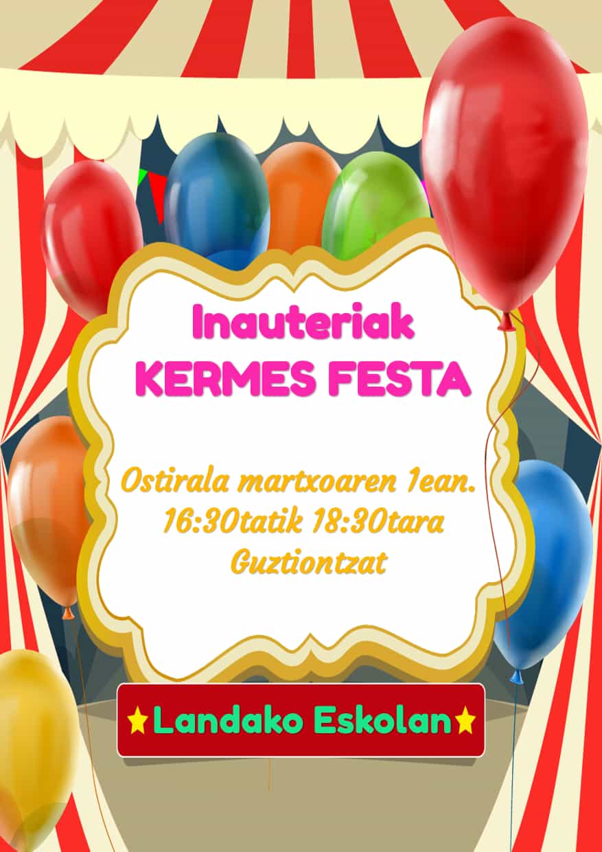 Kermes festa landako eskola 2019 inauteriak
