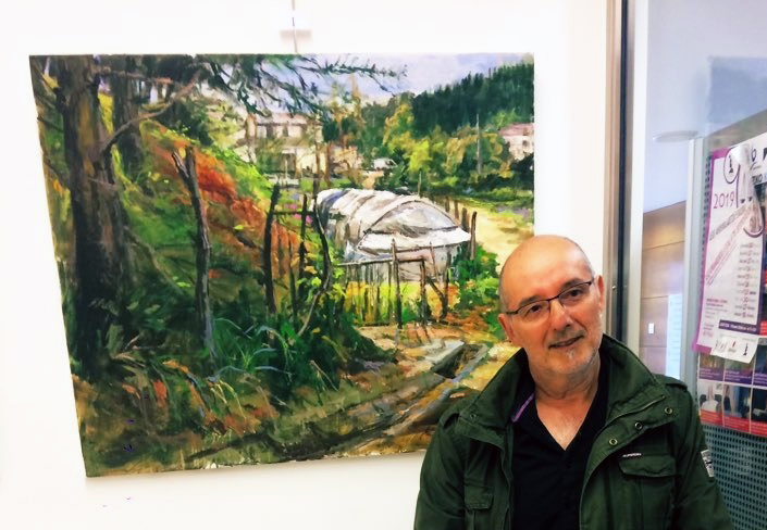 La obra ‘Invernadero’ del artziniegarra Fernando Ureta gana el concurso de pintura de Berriz