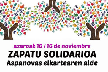 Aspanovas elkartearen aldeko ‘Zapatu solidarioa’ egingo dute bihar Elorrioko plazan
