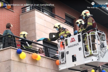 Bomberos homenajean a Joseba Kerejeta en el cumpleaños de su hija