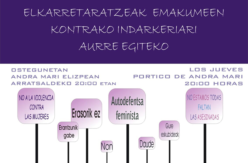 Andereak reclama cursos de autodefensa feminista  en todos los centros escolares de Durango