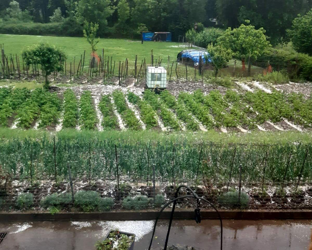 El granizo descarga en Durangaldea