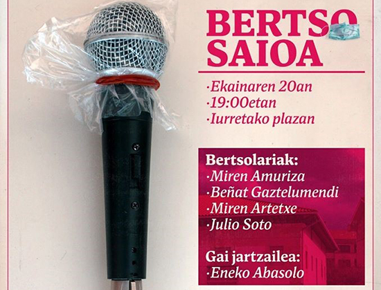 Iurreta Plazaratu ekimenak <br/>bertso saioa prestatu du normaltasun berriaren bidean