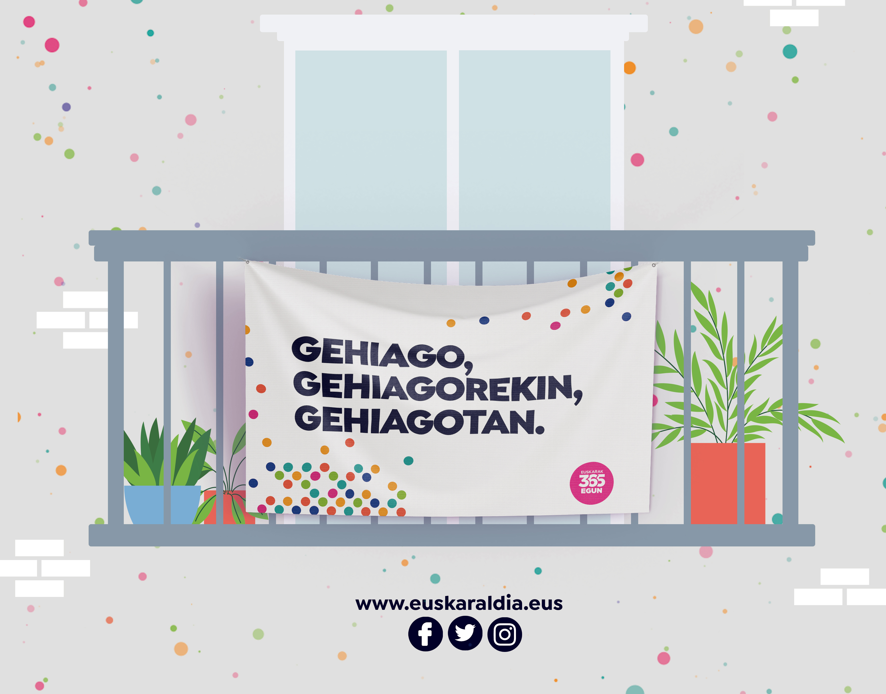 Euskaraldiaren banderatxoak etxeetako balkoietan jartzea eskatu die herritarrei Zornotzako Udalak