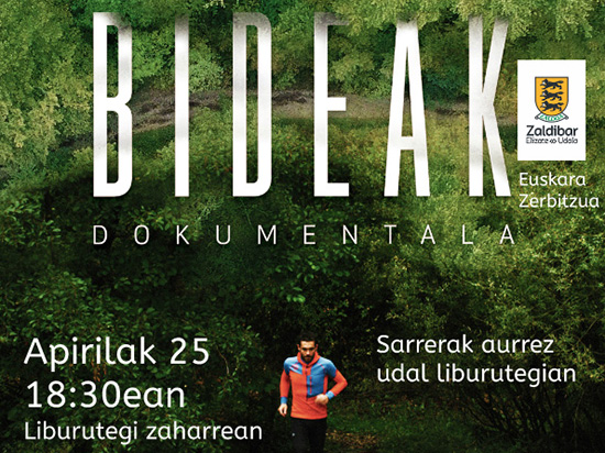 Aritz Ganboa artzainaren ‘Bideak’ dokumentalaren emanaldia iragarri du Zaldibarko Udalak