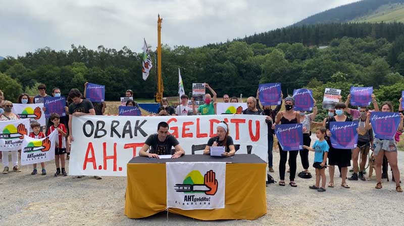 AHTren kontrako akanpada egingo dute Atxondon, garraio egitasmo hori “proiektu suizida” delako